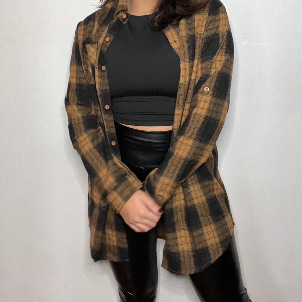 Keep Talking Plaid Top (New)